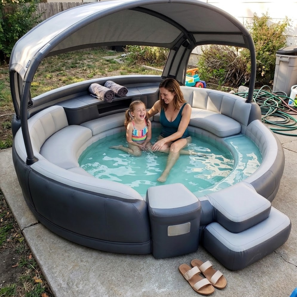 Poolafy Oasis™ Canopy Pool Lounge