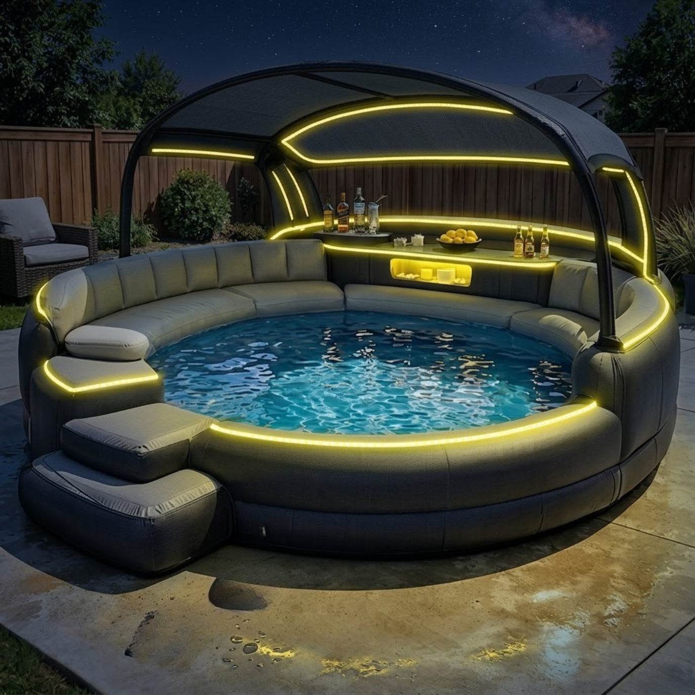Poolafy Oasis™ Canopy Pool Lounge