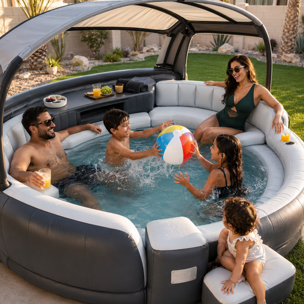 Poolafy Oasis™ Canopy Pool Lounge
