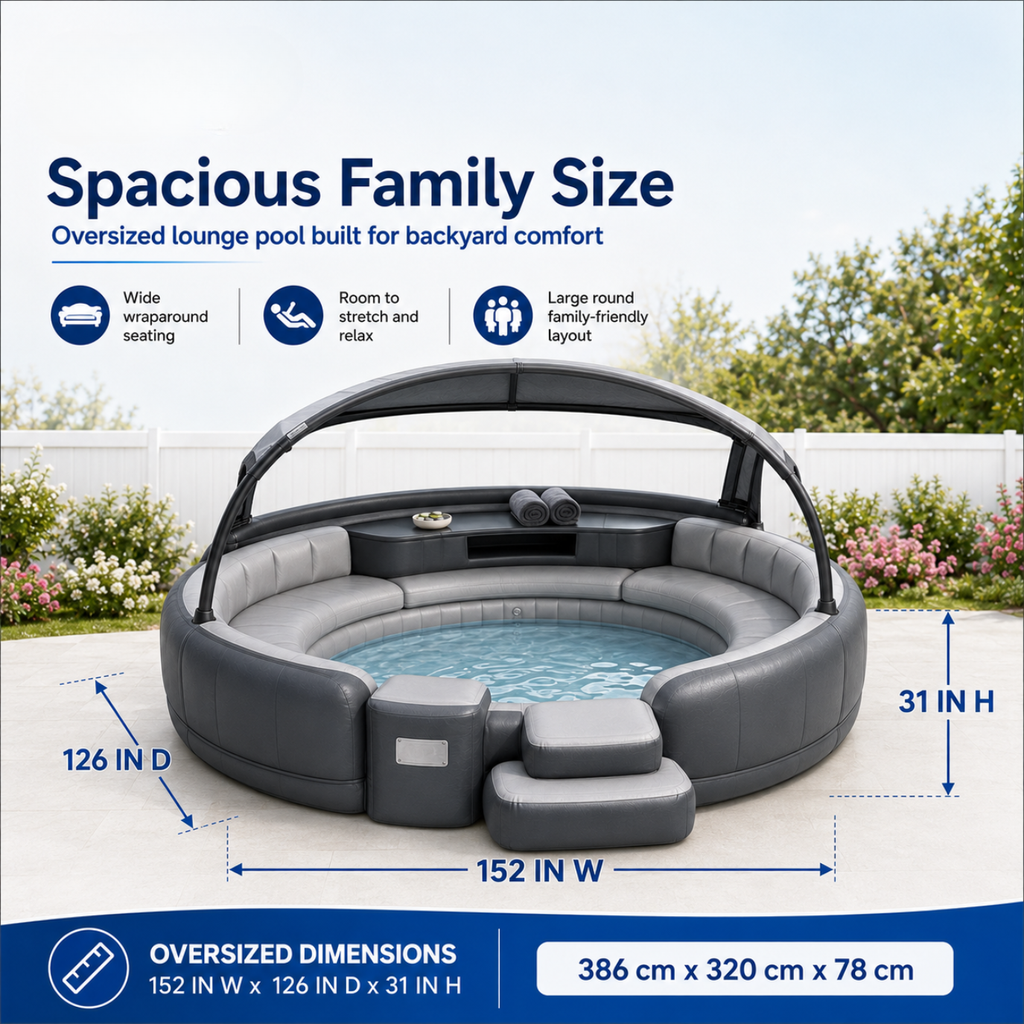 Poolafy Oasis™ Canopy Pool Lounge