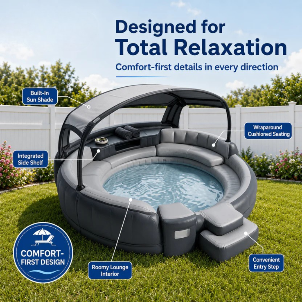 Poolafy Oasis™ Canopy Pool Lounge
