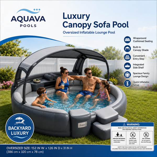 Poolafy Oasis™ Canopy Pool Lounge